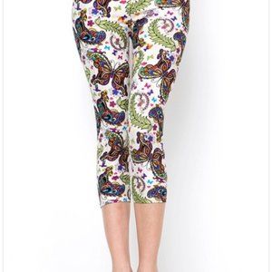 any 3/$25  Butterfly Kaleidoscope Capris NWT Boho